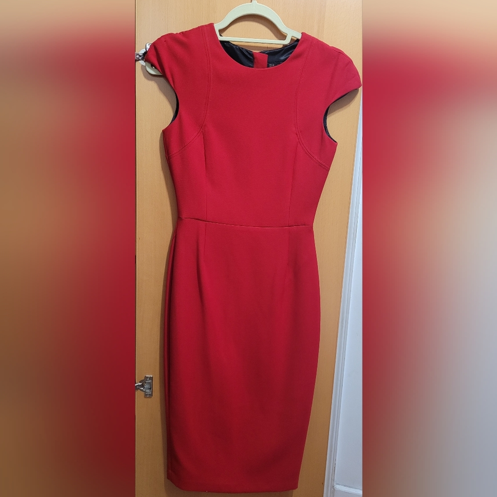 Red midi Zara dress